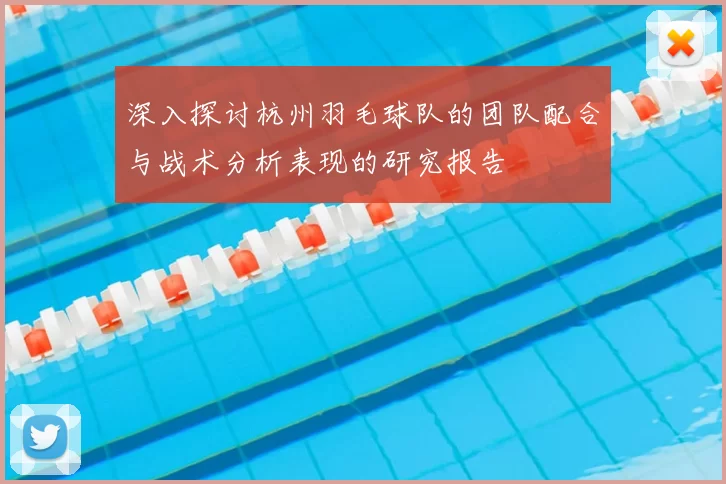 深入探讨杭州羽毛球队的团队配合与战术分析表现的研究报告